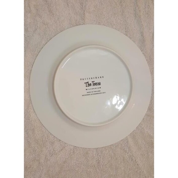 Pottery Barn Plate 8 1/4" The Teens Salad Dessert Birthday Decade - Picture 2 of 2